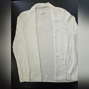 NWT - Sheer Front "Elle" Evening White Wrap Cardigan - Size L